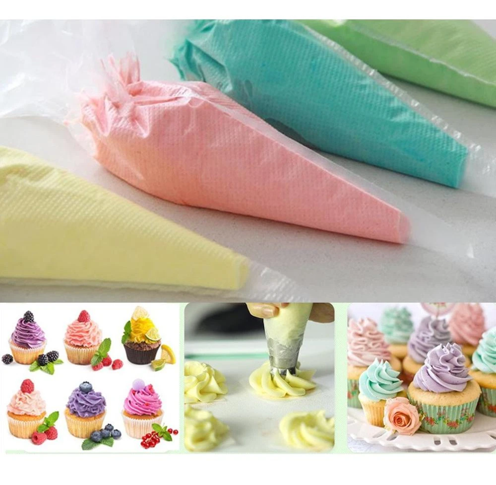 Thickened 100pcs/set Disposable Pastry Bag Icing Piping Bag Cake Cupcake Decorating Bags