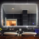 Toilet/bath Room Mirror Anti-explosion Led Bathroom Mirror with Clock