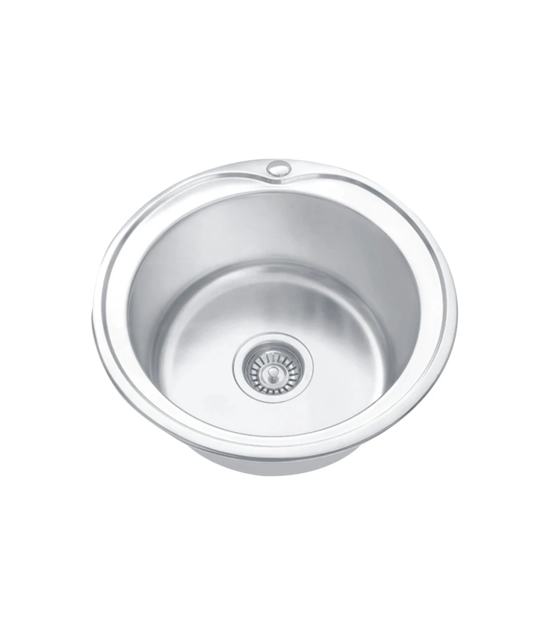 Top mount round stainless steel sink basin, Custom size high grade  small commercial hotel kitchen stainless steel sink
