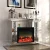 Import Top Seller Crushed diamond Mirrored TV table TV stand with decorative Fireplace from China