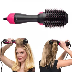 Top Selling Professional One Step Hair Dryer and Volumizer 2 in 1 Hot Air Rotating Brush Hair Straightener Curler With Comb