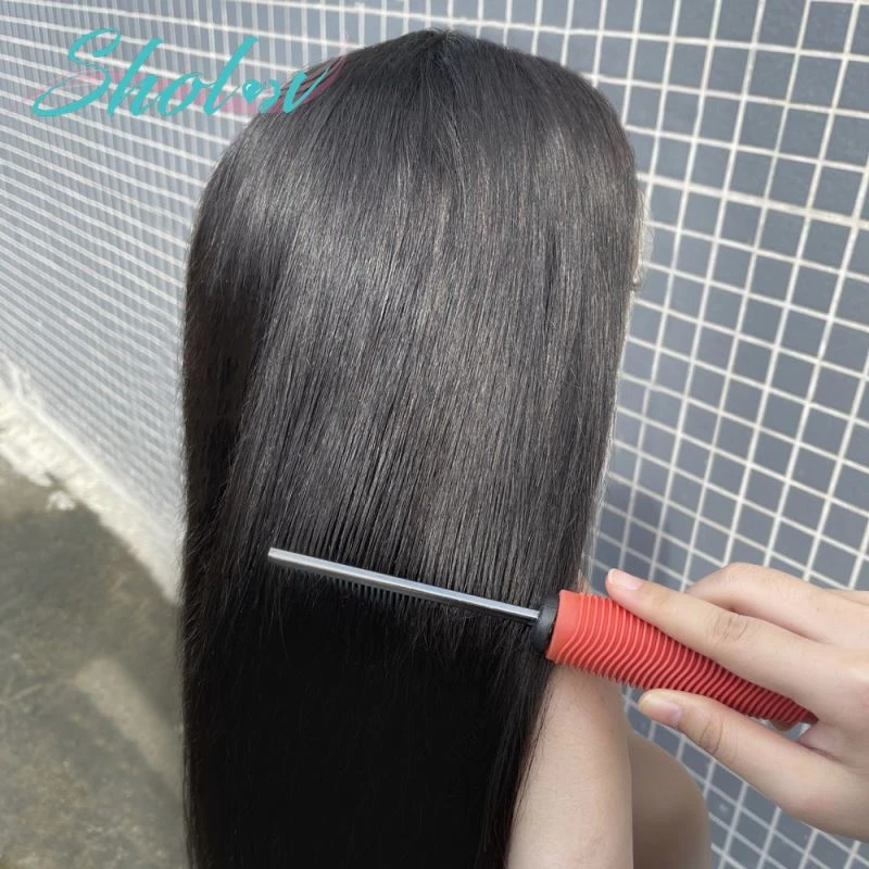 Transparent HD 13x6 Straight Virgin Brazilian Human Hair Lace Front Wig Pre Plucked Swiss With Baby Hair For Black Women