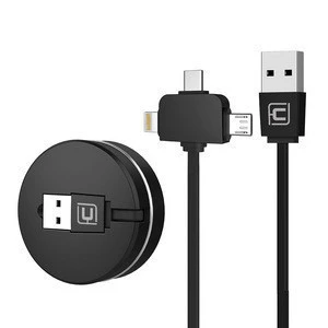 trending other mobile phone accessories charging harging cable 3 in 1 retractable usb cable charging for iphone micro type c