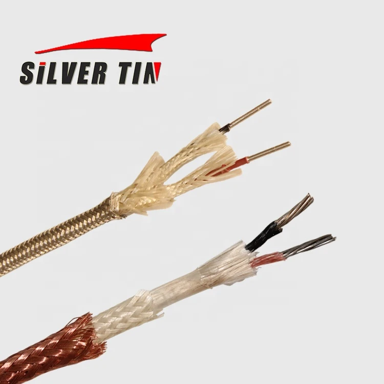 Type K/J/E/N/T/R/S/B/Pt100 Fiberglass/Silicone/PVC insulated thermocouple compensation wire/ extension cable