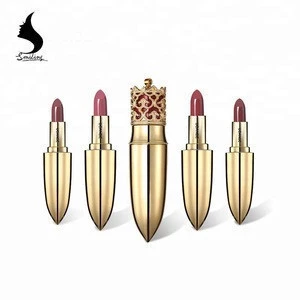 UCANBE Brand Waterproof Longlasting Nature Matte Cream Color Luxury Crown Wand Gold Packing Lipstick
