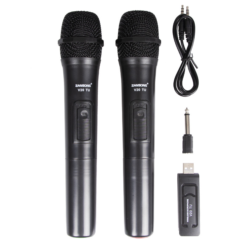 Buy Universal Wireless Microphone V20 One Tow Two Microphone Audio ...