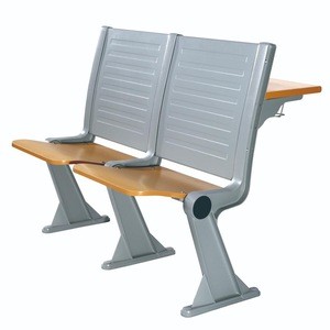 University School Furniture Lecture Hall Fixed aluminum alloy Folding College Chair and table