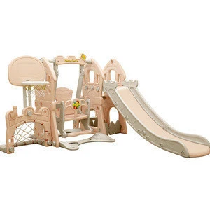Updated Indoor Playground 5 in 1 Children Kids Baby Plastic Swing and Slide Play Set
