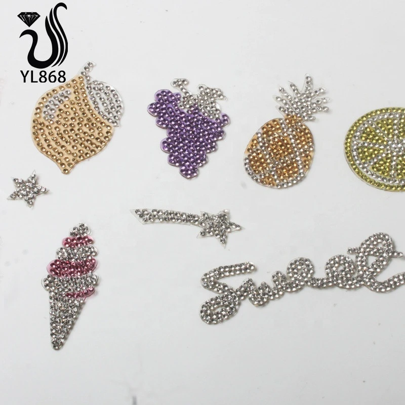 Various Hot Fix Adhesive Rhinestone Pattern Patch for Clothing Accessories