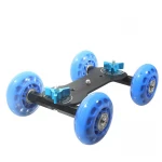 VGEET universal super mute blue track skater table top mini video camera dolly for DSLR camera accessories