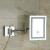 Import Wall vanity 2-side makeup led mirror with lights hotel bathroom luxury square magnifying mirror from China