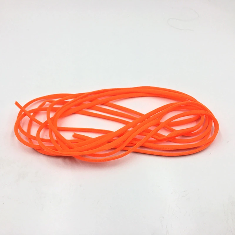 WALTON Customize Oval Neon Orange Polyester Bulk Shoelace