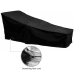Waterproof Terrace Garden Balcony  Chaise Lounge Cover Durable Outdoor Lounge Chair Cover Fading Resistant