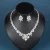 Import White Gold Plated Cubic Zirconia Floral Design Zircon CZ Necklace &amp; Earring Wedding Bridal Jewelry Sets from China