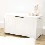 white wooden toy box