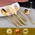 Wholesale 20Pcs Royal Dinnerware Set,gold stainless steel Tableware cutlery sets for wedding event