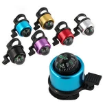 Wholesale 6 Color Choose Aluminum Alloy Mini Bike Ring Bells Bicycle Compass Bell 22mm Cycling Bicycle Handlebar Ring Bells