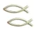 Import Wholesale Christian Fish Figurine Metal & Wood Ichthys Symbol Christian Fish Communion Gift with natural wood stand handmade from China