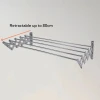 Wholesale Collapsible Wall Mounted Stainless Steel Space Saver Fordable Clothing Towel Drying Rack For Home Use