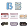 Wholesale Colorful English Short Sentence Metal Brooch Soft Hard Enamel Brooches Custom Logo Letter Enamel Pin Souvenir