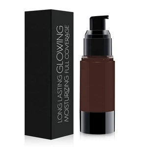 Wholesale cosmetic 12 color option moisturizer waterproof makeup dark color liquid vegan foundation