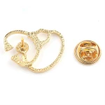 wholesale creative doctor stethoscope medical brooch pins fashion crystal rhinestone metal brooches