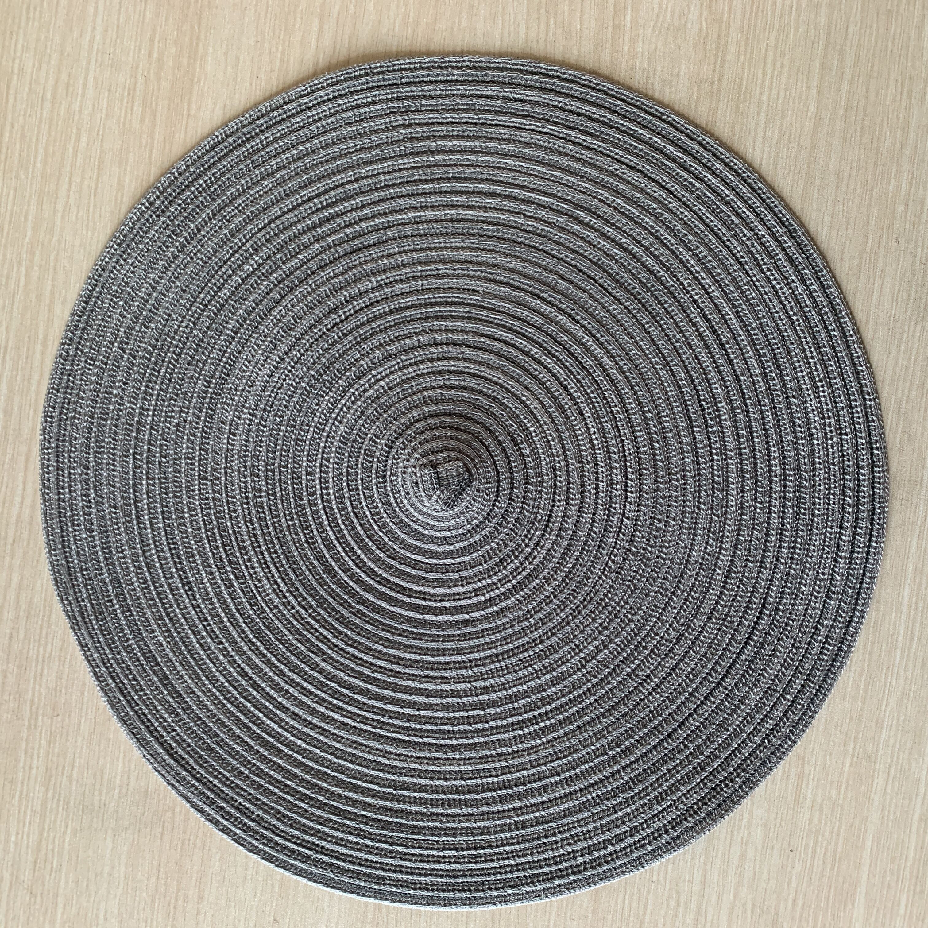 Wholesale custom round plastic placemats woven cotton table placemats