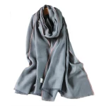Wholesale Diamond Pattern 100% Thin Fine Merino Silk Wool Shawl Scarf For Women
