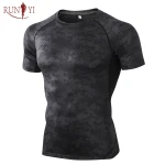 wholesale fitness running gym wear compression t shirt