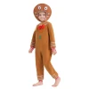 Wholesale Gingerbread-Man Kids Christmas Costumes Two Versions for Boys and Girls