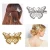 Import Wholesale Gold Silver Bronze Retro 80 90S Fancy Metal Butterfly Hair Clips Small Hairclips Alligator Barrettes for Women Kids from China
