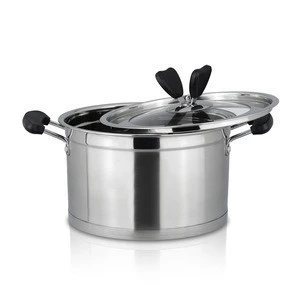 Wholesale kitchen 6pcs stainless pots High Quality Steel Cookware Set