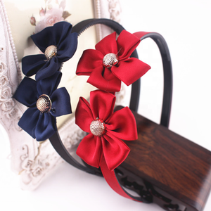 Wholesale ladies hair Toothed antiskid ribbon covered plastic flower hair band