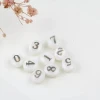 Wholesale Loose 7*8mm Letters Shell Beads Women Fashion Jewelry Number Alphabet Bead