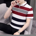 Wholesale MenS Polo T-Shirts With Stripes Plain Polo T Shirts Polo T Shirts Custom Printing