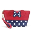 Wholesale modern design cartoon bow polka dot cosmetic bag clutch
