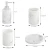 Import Wholesale modern simple White Black Marble 5-Piece Polyresin Bathroom Accessories Set soap pump dispenser for bath home hotel from China