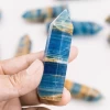 Wholesale Natural Crystals Healing Stones Blue Onyx Crystal Points For Folk Crafts