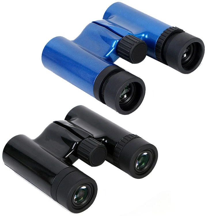 Wholesale new design shiny bright color pocket foldable 8x21 10x25 binocular telescope for outdoors for kids/adults