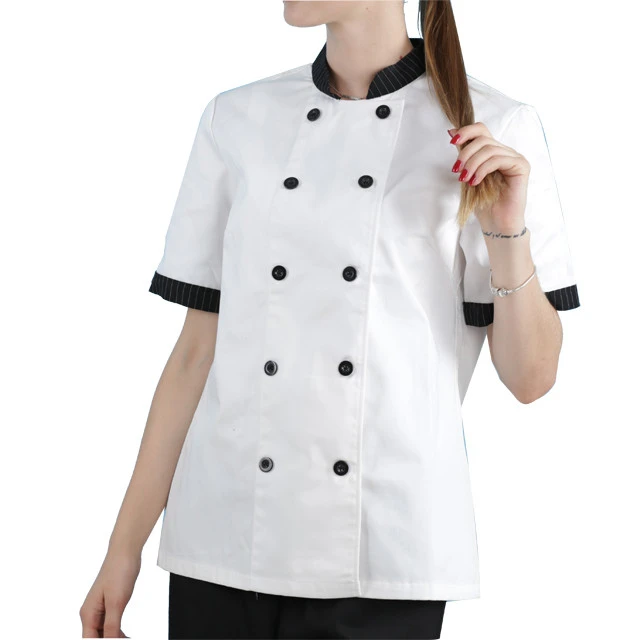 Wholesale professional chef uniform customized kitchen cooking wear  restaurant chef coat