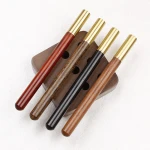 Wholesale quality elegant carved wood roller ball pen