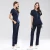 Import wholesale women designer hospital nursing uniforms front zipper nurse medical scrubs design from China