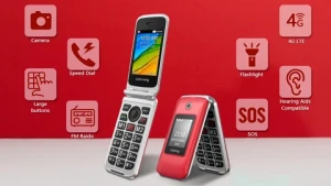 Wholesales in Stock 4G Flip Phone 2.8 +1.77 Screen LTE Feature  Phone  with Big Button Long time Standby Cell Phone