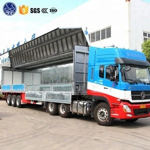 wing opening dry cargo truck box diesel fuel type wing opening container truck box van