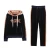 Import winter fall 2020 lounge casual plus size embroidery printed hoodie wide legged 2 piece velvet pants set women from China