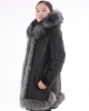 Winter keep warm real fox fur collar faux fur women coat