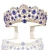 Import WJHG-191008 European Red Green Blue Crystal Big Crown Headwear Bridal Wedding Hair Accessories Jewelry Tiaras Princess Crowns from China
