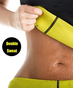 Womens Sweat Body Shaper T Shirt Weight Loss Black Hot Thermo Slimming Sauna Suit Shapewear
