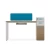 Import Wooden computer desk and chair set furniture office workstation for 4 people from China