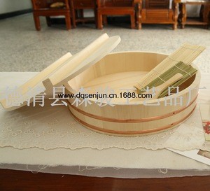 wooden sushi rice tub sets, sushi barrel ,sushi oke,hangiri